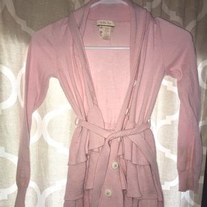 Girls Matilda Jane Pink Ruffle Sweater 8